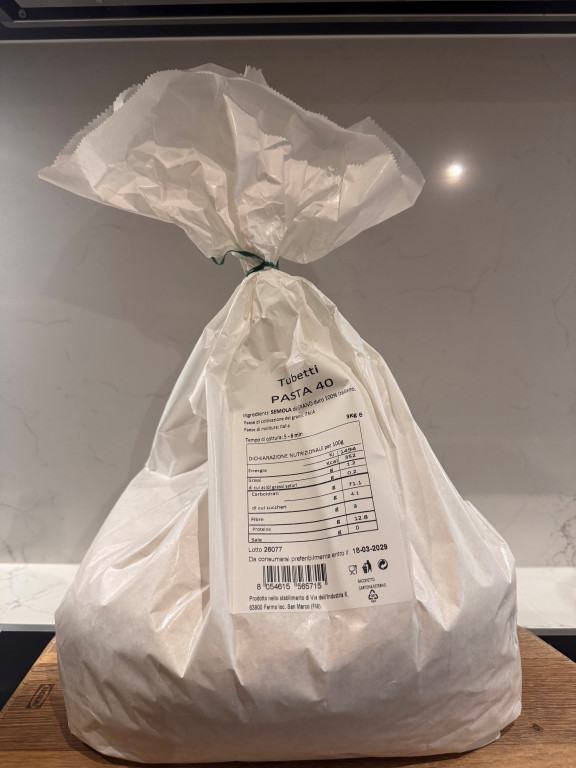 Di Mauro' 40 715 Tubetti Pasta Semola di Grano Duro 1x3Kg Bag   **NEW FOR 2026**