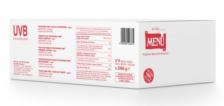 Menu UVB Polpavera Fine 4x2500g Bags