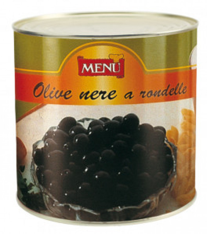 Menu UW3 Olive Nere A Rondelle (sliced) 6x2400g Tins