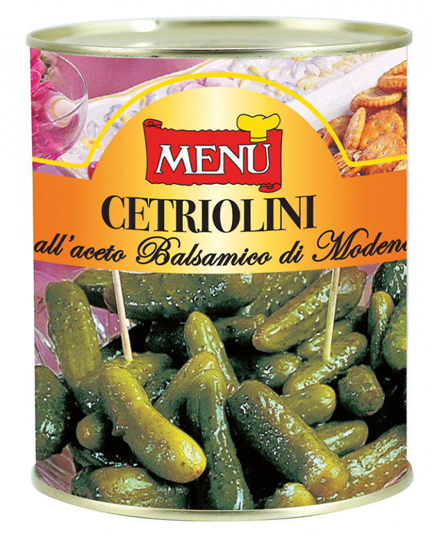 Menu V81X Cetriolini Ac.Balsamico 6x850g Tins *OD*