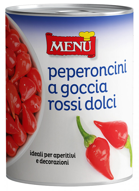 Menu W61 Peperoncini a Goccia Rossi Dolci 12x780gr Tins *OD*