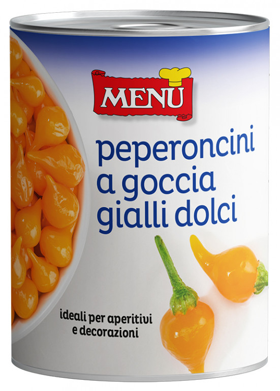 Menu W71 Peperoncini a Goccia Gialli Dolci 12x780gr Tins *OD*