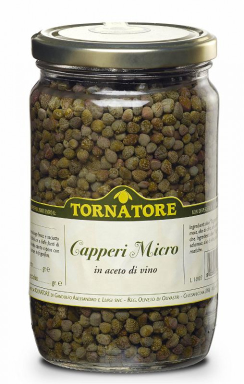 Tornatore 132 Small Capers in Wine Vinegar 6x720g Jars